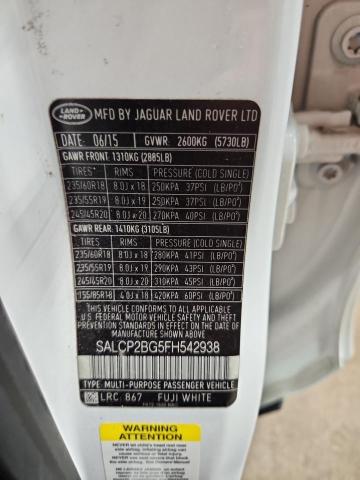 2015 LAND ROVER DISCOVERY SALCP2BG5FH542938