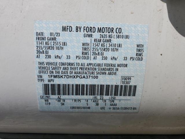 2023 FORD EXPLORER X 1FMSK7DHXPGA37100