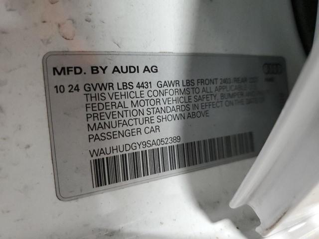 2025 AUDI A3 PREMIUM WAUHUDGY9SA052389