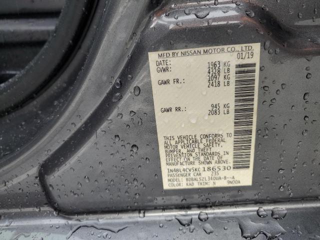 2019 NISSAN ALTIMA SR 1N4BL4CV5KC186530