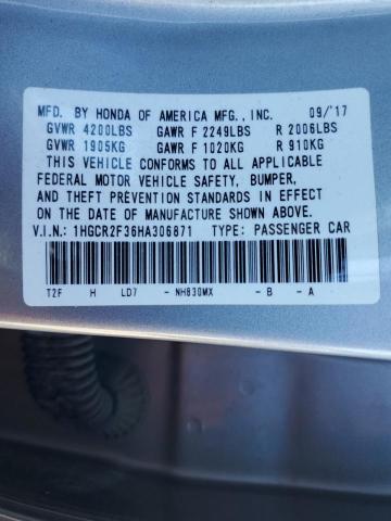 2017 HONDA ACCORD LX - 1HGCR2F36HA306871
