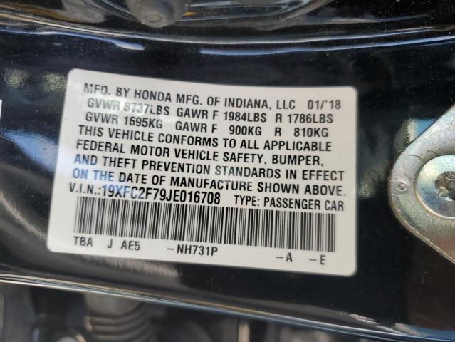 2018 HONDA CIVIC EX 19XFC2F79JE016708
