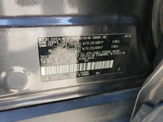 2020 TOYOTA RAV4 XLE 2T3W1RFV1LC079226