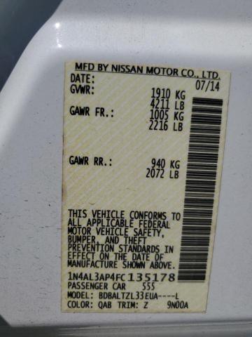 2015 NISSAN ALTIMA 2.5 1N4AL3AP4FC135178