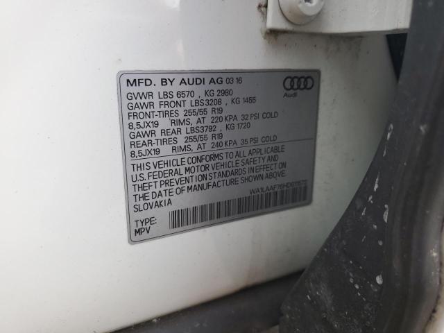 2017 AUDI Q7 PREMIUM WA1LAAF76HD011572