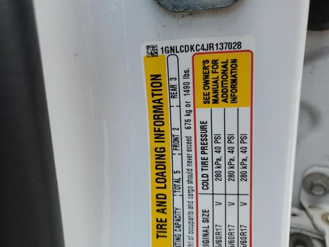2018 CHEVROLET TAHOE POLI 1GNLCDKC4JR137028