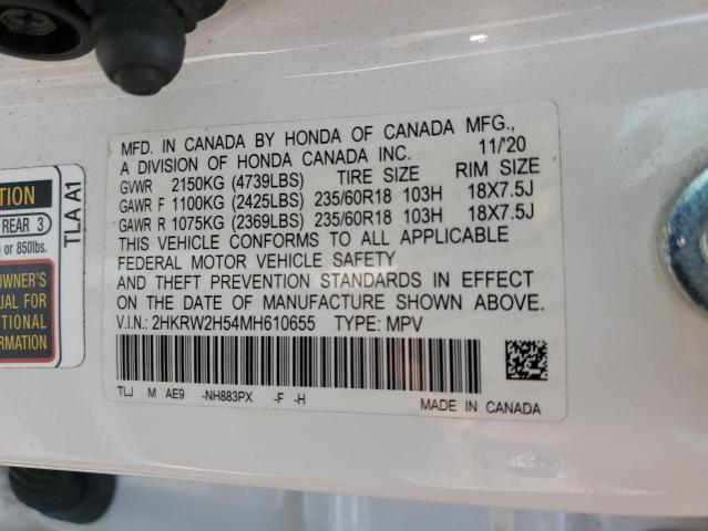 2021 HONDA CR-V EX 2HKRW2H54MH610655
