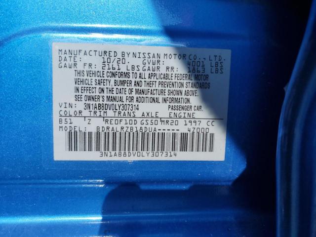 2020 NISSAN SENTRA SR 3N1AB8DV0LY307314