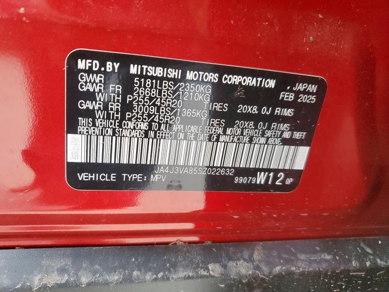 2025 MITSUBISHI OUTLANDER SE JA4J3VA85SZ022632