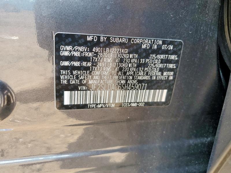 2025 SUBARU FORESTER JF2SLDAC6SH459071