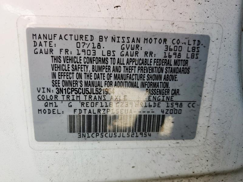 2018 NISSAN KICKS S 3N1CP5CU5JL521954