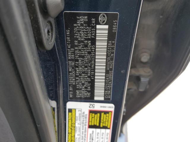 2019 TOYOTA CAMRY L 4T1B11HK8KU295485