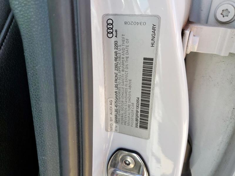 2015 AUDI A3 PREMIUM WAUBFGFF6F1002654