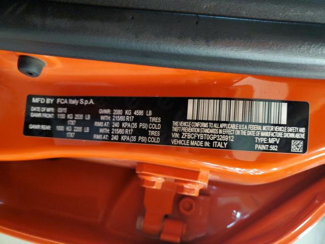 2016 FIAT 500X EASY ZFBCFYBT0GP326912