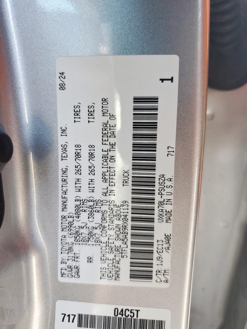 2024 TOYOTA TUNDRA CREWMAX SR 5TFLA5AB9RX041139