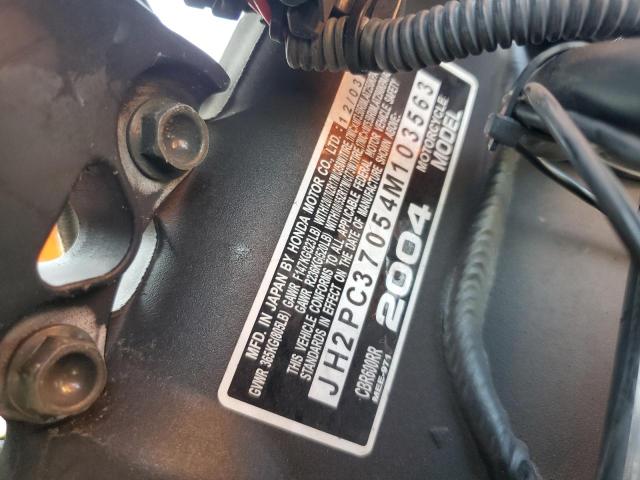 2004 HONDA CBR600 RR JH2PC37054M103563