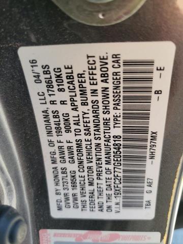 2016 HONDA CIVIC EX 19XFC2F77GE054818