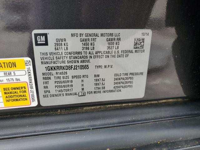 2015 GMC ACADIA SLT-1 1GKKRRKD8FJ210565
