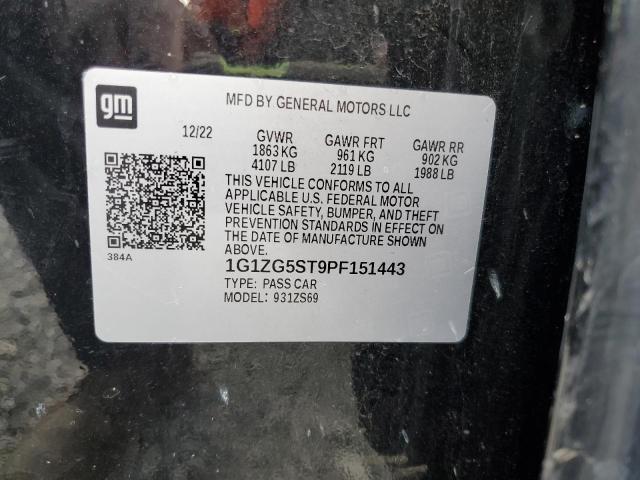 2023 CHEVROLET MALIBU RS 1G1ZG5ST9PF151443