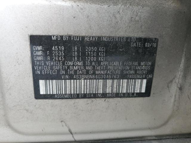 2016 SUBARU LEGACY 2.5I LIMITED 4S3BNBN66G3045763