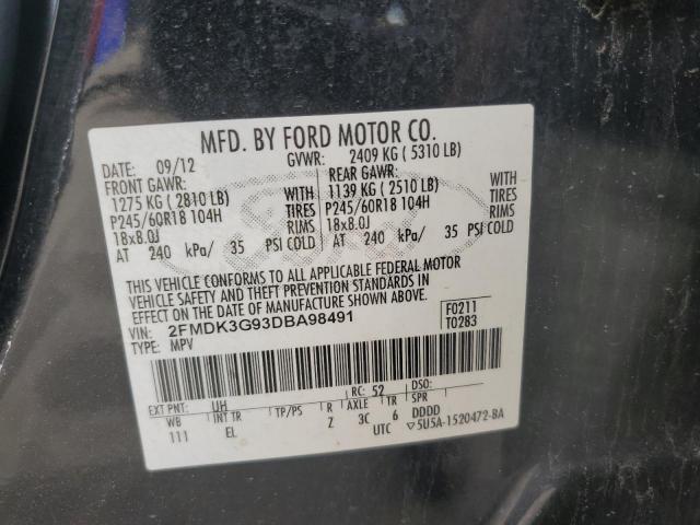 2013 FORD EDGE SE - 2FMDK3G93DBA98491