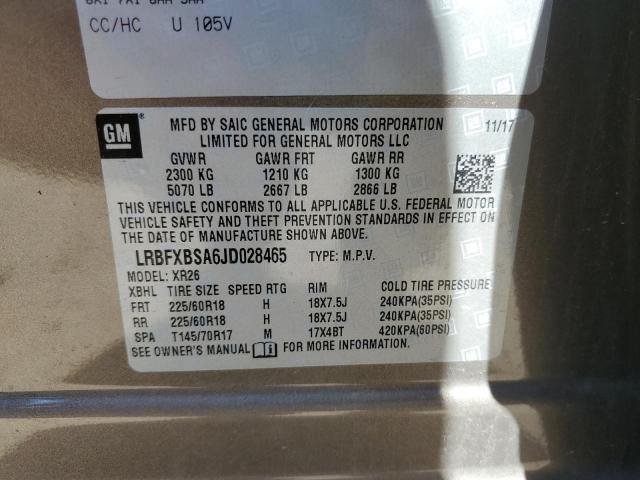 2018 BUICK ENVISION P LRBFXBSA6JD028465