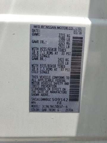 2016 INFINITI QX60 5N1AL0MM8GC509542
