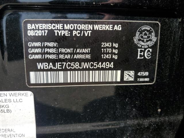 2018 BMW 540 XI WBAJE7C58JWC54494