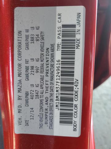 2015 MAZDA 3 GRAND TOURING JM1BM1M37F1249616