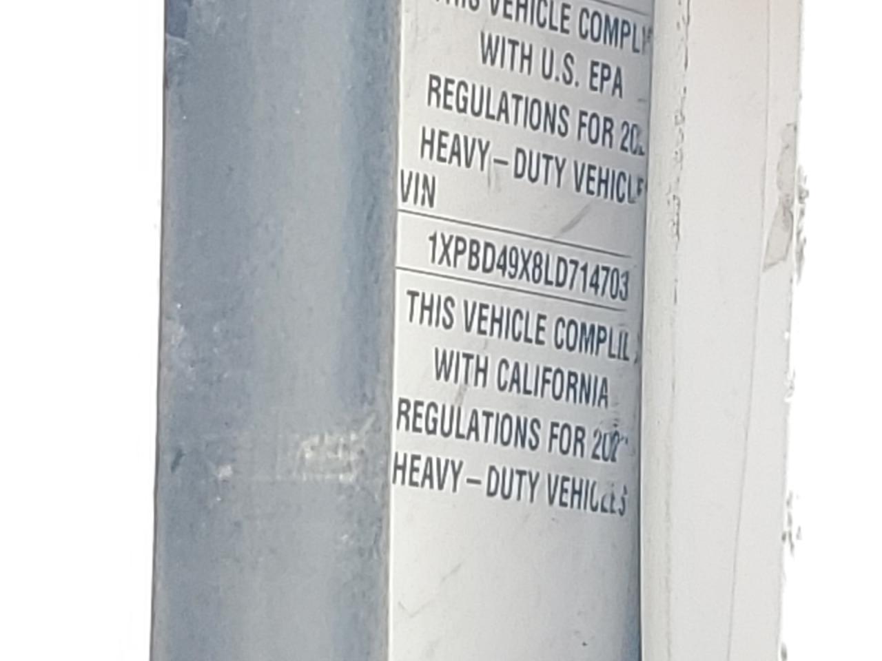 Lot #3282323290 2020 PETERBILT 579