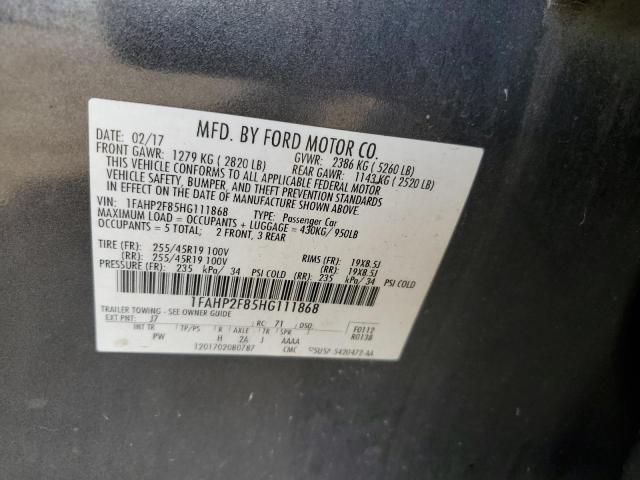 2017 FORD TAURUS LIMITED 1FAHP2F85HG111868