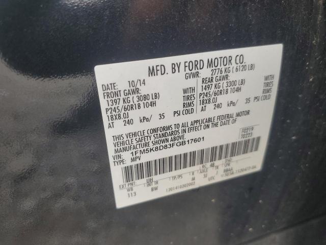 2015 FORD EXPLORER XLT #3301721373