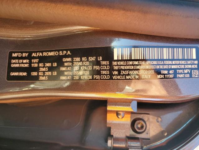 2018 ALFA ROMEO STELVIO TI SPORT ZASFAKNN2J7C01955