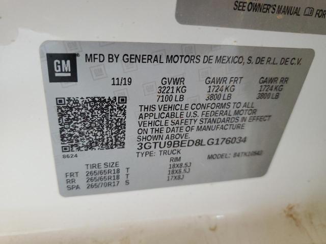 2020 GMC SIERRA K15 3GTU9BED8LG176034