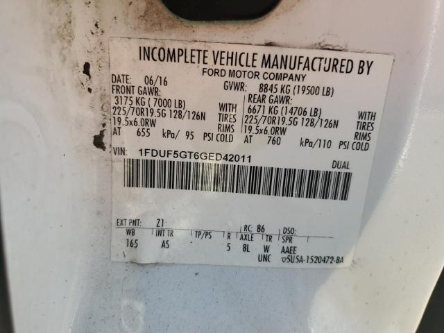 2016 FORD F550 SUPER DUTY 1FDUF5GT6GED42011