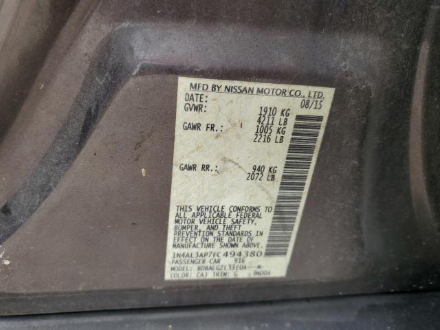 2015 NISSAN ALTIMA 2.5 #3308445330