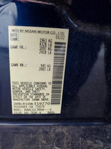 2022 NISSAN ALTIMA SR - 1N4BL4CV2NN359770