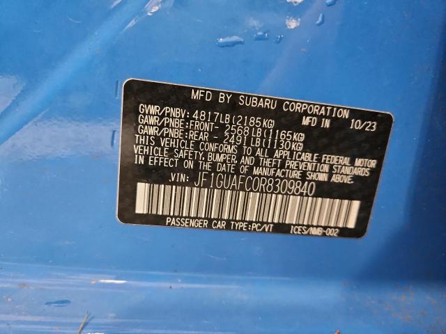 2024 SUBARU IMPREZA SP JF1GUAFC0R8309840