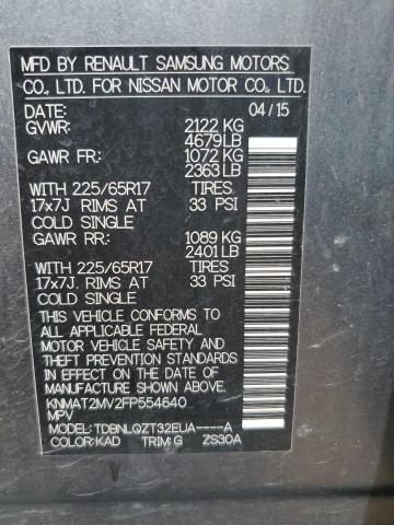 2015 NISSAN ROGUE S - KNMAT2MV2FP554640