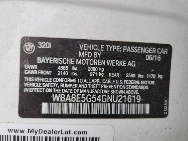 2016 BMW 320 XI - WBA8E5G54GNU21619