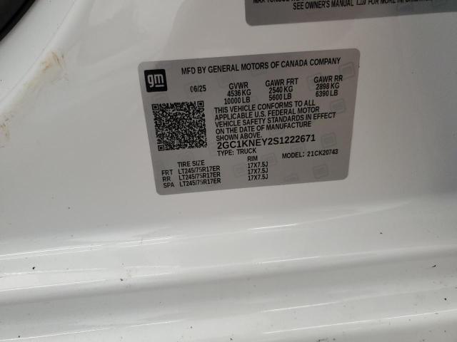2025 CHEVROLET SILVERADO K2500 HEAVY DUTY LT 2GC1KNEY2S1222671