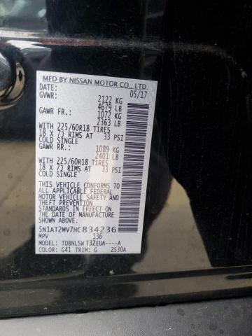 2017 NISSAN ROGUE SV 5N1AT2MV7HC834236