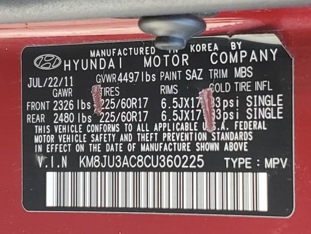 2012 HYUNDAI TUCSON GLS #3304958959