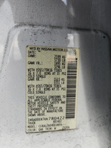 2019 NISSAN FRONTIER S 1N6AD0ER7KN780422