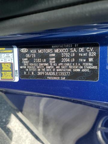 2020 KIA FORTE GT L 3KPF34AD8LE139377