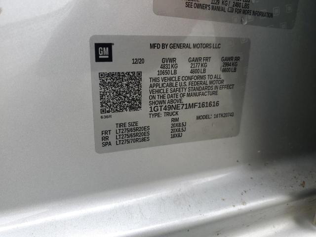 2021 GMC SIERRA K25 1GT49NE71MF161616
