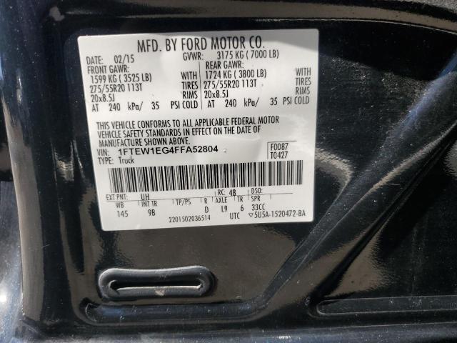 2015 FORD F150 SUPER - 1FTEW1EG4FFA52804