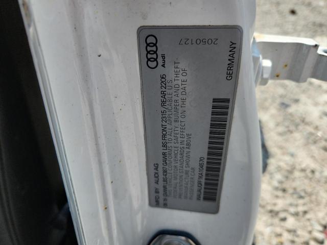 2019 AUDI A3 PREMIUM WAUAUGFF1KA104570