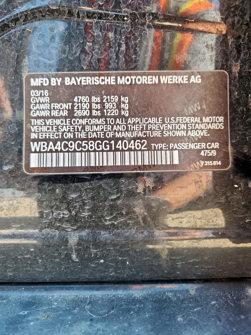 2016 BMW 428 XI GRA WBA4C9C58GG140462