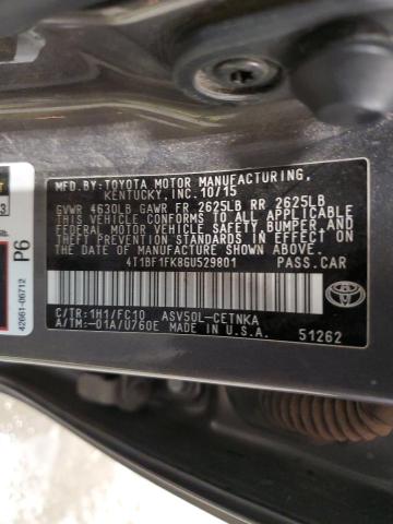 2016 TOYOTA CAMRY LE - 4T1BF1FK8GU529801